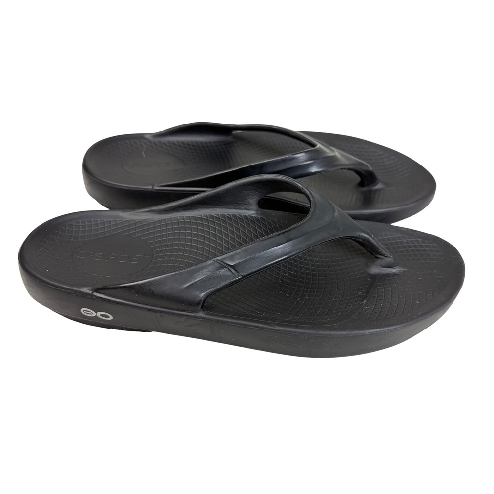 OOFOS OOriginal Black Recovery Flip Flops Womens Size 9 Activewear Comfort